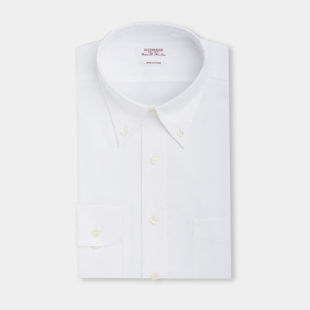 Camicia custom collo button down in oxford di cotone non iron