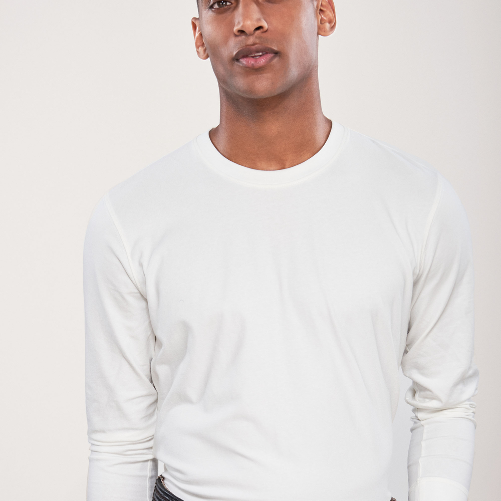 T-Shirt manica lunga in cotone stretch